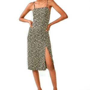 Zara leopard midi dress